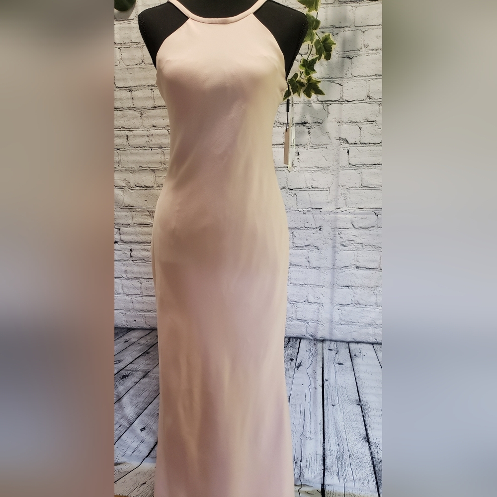 Calvin Klein Lined Backless Halter Neck Gown Size 2